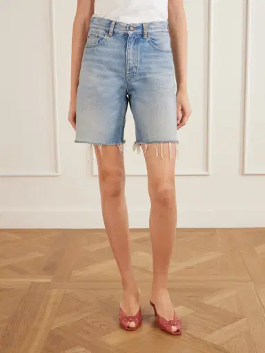 Chloé Frayed Denim Shorts | Thumbnail 3 Chloé Frayed Denim Shorts | Thumbnail 3