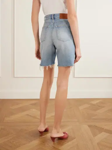 Chloé Frayed Denim Shorts | Thumbnail 4 Chloé Frayed Denim Shorts | Thumbnail 4