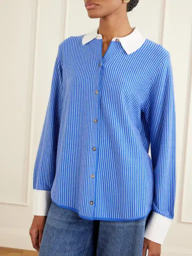 La Ligne Striped Cotton-blend Knit Shirt | Thumbnail 3 La Ligne Striped Cotton-blend Knit Shirt | Thumbnail 3