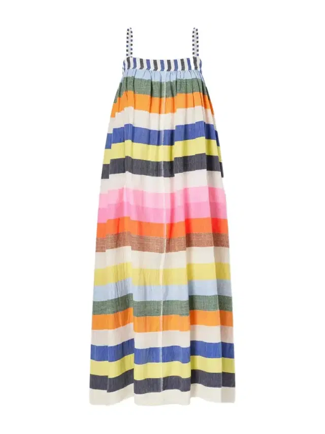 Lemlem Eda Striped Cotton-gauze Midi Dress
