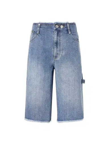 Tibi Mid-rise Denim Straight-leg Shorts | Thumbnail 1 Tibi Mid-rise Denim Straight-leg Shorts | Thumbnail 1