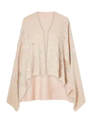 BERNADETTE Shirene Embellished Embroidered Cashmere-blend Cape | Thumbnail 1 BERNADETTE Shirene Embellished Embroidered Cashmere-blend Cape | Thumbnail 1