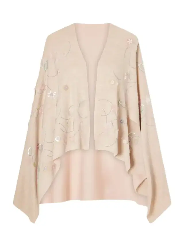 Shirene Embellished Embroidered Cashmere-blend Cape
