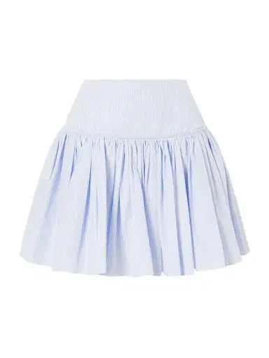 Alaïa Striped Ruffled Cotton-poplin Mini Skirt | Thumbnail 1 Alaïa Striped Ruffled Cotton-poplin Mini Skirt | Thumbnail 1