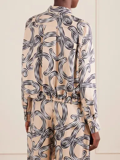 Loewe + Paula's Ibiza Anagram-printed Silk-twill Shirt | Thumbnail 4