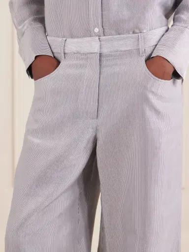 TWP Dylan Striped Cotton-blend Gabardine Wide-leg Pants | Thumbnail 5 TWP Dylan Striped Cotton-blend Gabardine Wide-leg Pants | Thumbnail 5