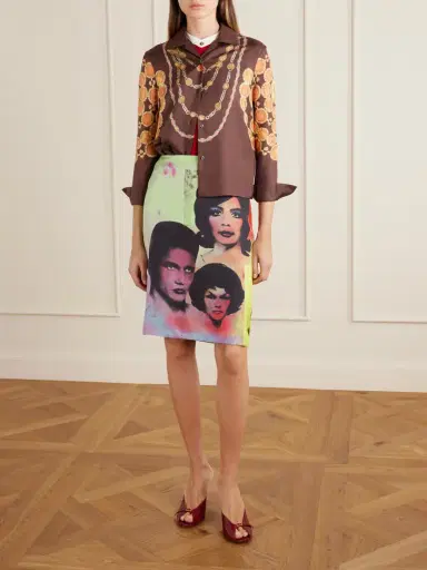 Versace Printed Silk Twill Shirt | Thumbnail 2