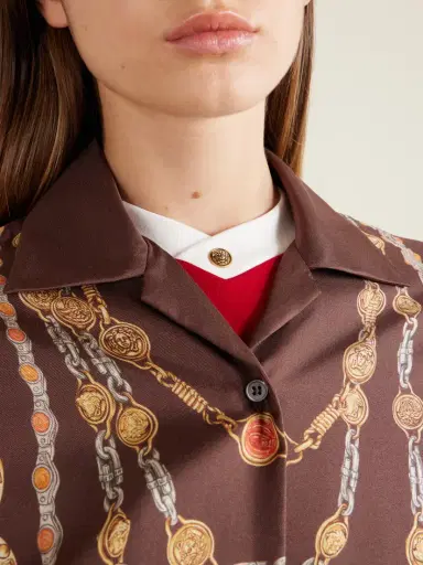 Versace Printed Silk Twill Shirt | Thumbnail 5