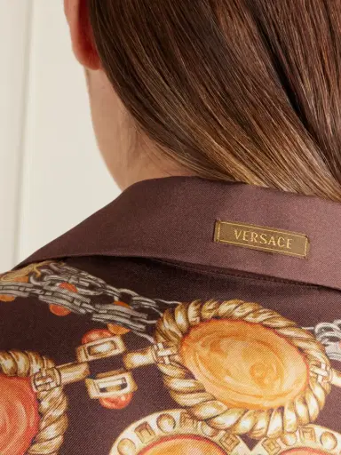 Versace Printed Silk Twill Shirt | Thumbnail 6