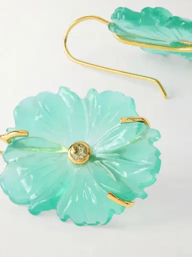 Lizzie Fortunato New Bloom Enamel Gold-plated, Glass And Lemon Quartz Earrings | Thumbnail 4 Lizzie Fortunato New Bloom Enamel Gold-plated, Glass And Lemon Quartz Earrings | Thumbnail 4