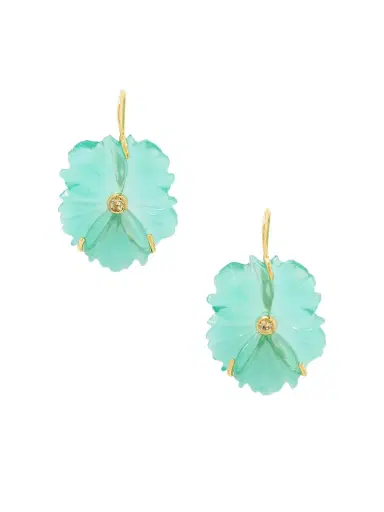 Lizzie Fortunato New Bloom Enamel Gold-plated, Glass And Lemon Quartz Earrings | Thumbnail 1 Lizzie Fortunato New Bloom Enamel Gold-plated, Glass And Lemon Quartz Earrings | Thumbnail 1