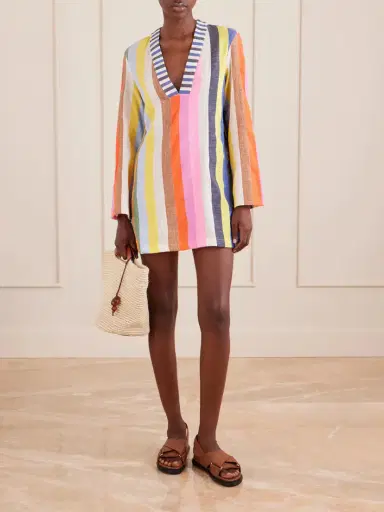 Lemlem Raey Striped Cotton-blend Mini Dress | Thumbnail 2 Lemlem Raey Striped Cotton-blend Mini Dress | Thumbnail 2