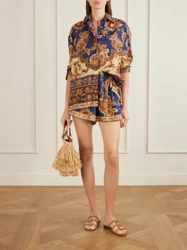 Zimmermann Aster Printed Silk Shirt | Thumbnail 2 Zimmermann Aster Printed Silk Shirt | Thumbnail 2