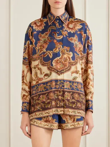 Zimmermann Aster Printed Silk Shirt | Thumbnail 3 Zimmermann Aster Printed Silk Shirt | Thumbnail 3