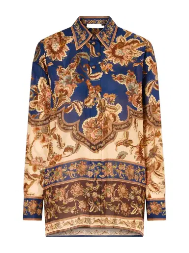 Zimmermann Aster Printed Silk Shirt | Thumbnail 1 Zimmermann Aster Printed Silk Shirt | Thumbnail 1