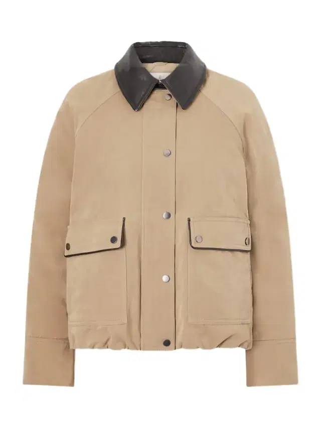 Brunello Cucinelli Leather-trimmed Padded Canvas Jacket