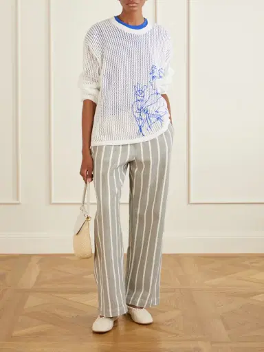 Aimé Leon Dore Striped-print Cotton Canvas Wide-leg Pants | Thumbnail 2 Aimé Leon Dore Striped-print Cotton Canvas Wide-leg Pants | Thumbnail 2
