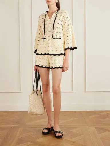 Zimmermann Aster Crochet Cotton Shorts | Thumbnail 2 Zimmermann Aster Crochet Cotton Shorts | Thumbnail 2