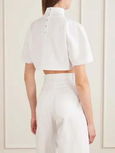 Alaïa Cropped Cotton-jersey Turtleneck T-shirt | Thumbnail 3