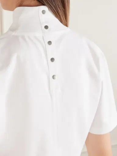 Alaïa Cropped Cotton-jersey Turtleneck T-shirt | Thumbnail 4