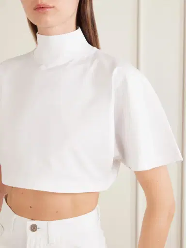 Alaïa Cropped Cotton-jersey Turtleneck T-shirt | Thumbnail 5