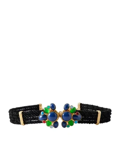 Sonia Petroff Zinnia Gold-plated, Enamel And Woven Cord Belt | Thumbnail 1