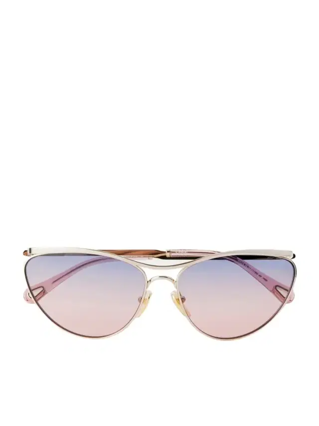 Chloé Aviator-style Gold-tone Sunglasses