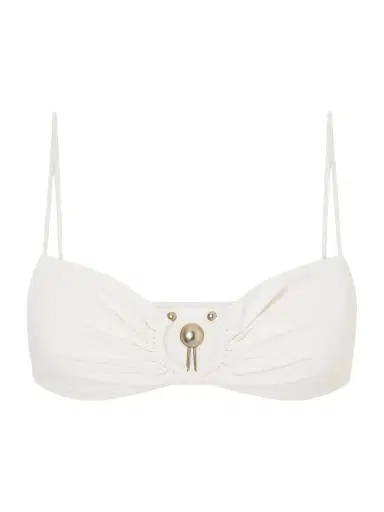 Christopher Esber Ruched Orbit Embellished Bikini Top | Thumbnail 1 Christopher Esber Ruched Orbit Embellished Bikini Top | Thumbnail 1