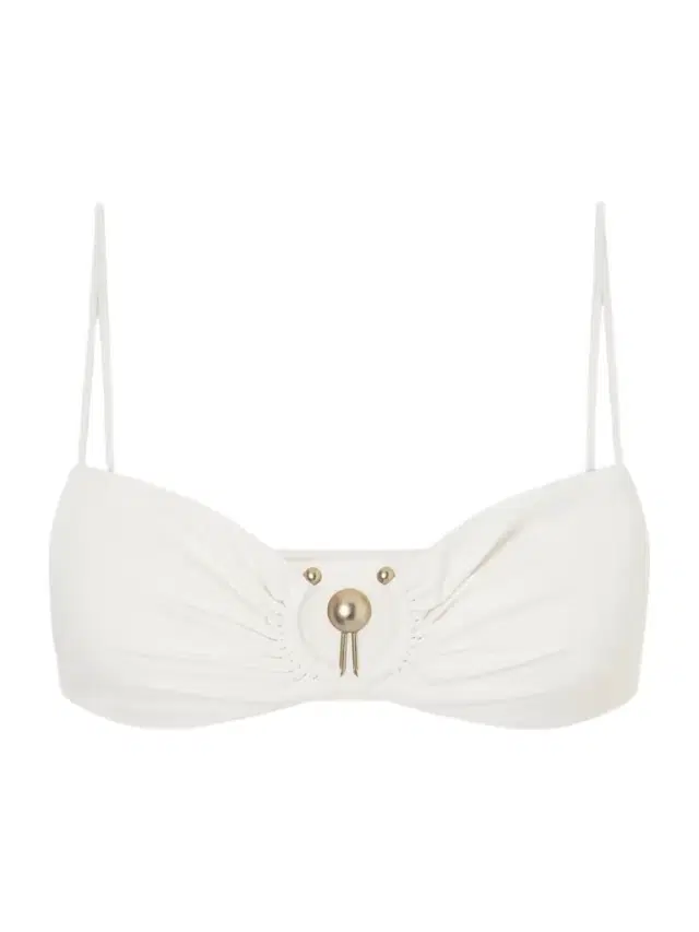 Christopher Esber Ruched Orbit Embellished Bikini Top