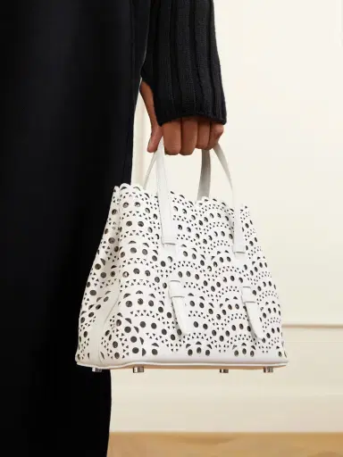Alaïa Mina 20 Laser-cut Leather Tote | Thumbnail 2 Alaïa Mina 20 Laser-cut Leather Tote | Thumbnail 2