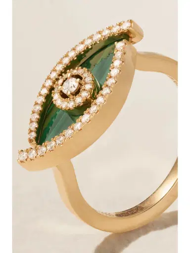 Messika Lucky Eye 18-karat Gold Malachite Ring | Thumbnail 4 Messika Lucky Eye 18-karat Gold Malachite Ring | Thumbnail 4