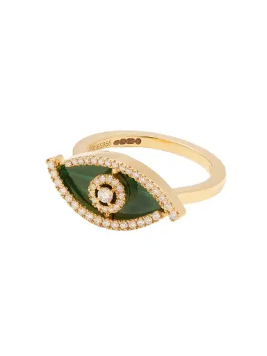 Messika Lucky Eye 18-karat Gold Malachite Ring | Thumbnail 1 Messika Lucky Eye 18-karat Gold Malachite Ring | Thumbnail 1