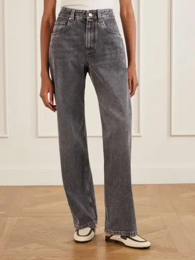 Brunello Cucinelli Cotton Mid-rise Wide-leg Jeans | Thumbnail 3 Brunello Cucinelli Cotton Mid-rise Wide-leg Jeans | Thumbnail 3