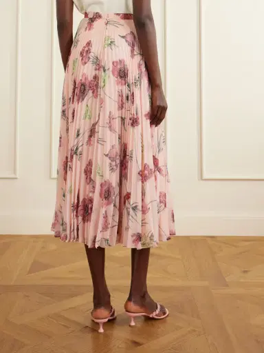Erdem Floral-print Plissé-voile Midi Skirt | Thumbnail 3 Erdem Floral-print Plissé-voile Midi Skirt | Thumbnail 3