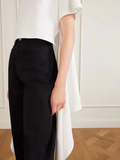 Alaïa Asymmetric Cotton-blend Jersey T-shirt | Thumbnail 4