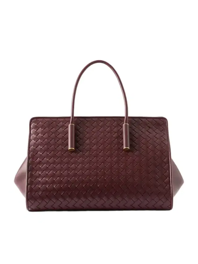Barbara Intrecciato Leather Shoulder Bag