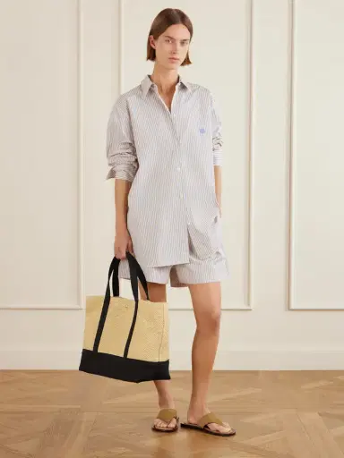 TOTEME Embroidered Striped Cotton-poplin Shirt | Thumbnail 2