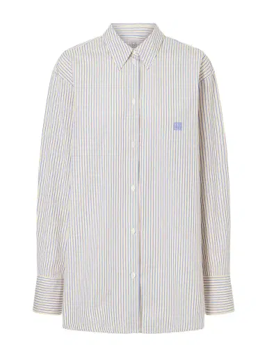 TOTEME Embroidered Striped Cotton-poplin Shirt | Thumbnail 1