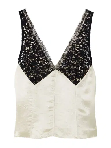 Maria McManus Satin-twill And Corded Lace Camisole | Thumbnail 1