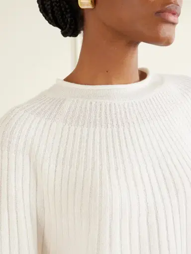 La Ligne Scallop Ribbed-knit Cashmere Sweater | Thumbnail 4 La Ligne Scallop Ribbed-knit Cashmere Sweater | Thumbnail 4
