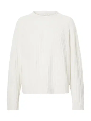 La Ligne Scallop Ribbed-knit Cashmere Sweater | Thumbnail 1 La Ligne Scallop Ribbed-knit Cashmere Sweater | Thumbnail 1