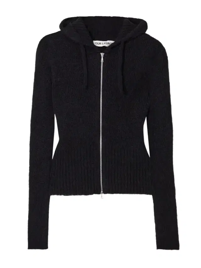 Our Legacy Compact Hooded Ribbed Brushed Alpaca-blend Cardigan