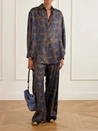 Loewe + Paula's Ibiza Anagram-printed Silk-twill Shirt | Thumbnail 2