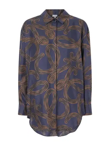 Loewe + Paula's Ibiza Anagram-printed Silk-twill Shirt | Thumbnail 1