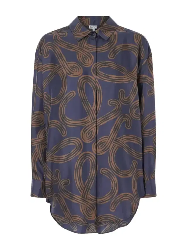 Loewe + Paula's Ibiza Anagram-printed Silk-twill Shirt