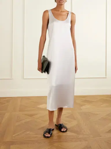 LESET Barb Satin Midi Dress | Thumbnail 2 LESET Barb Satin Midi Dress | Thumbnail 2