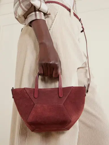 Brunello Cucinelli Embellished Suede Shoulder Bag | Thumbnail 2 Brunello Cucinelli Embellished Suede Shoulder Bag | Thumbnail 2
