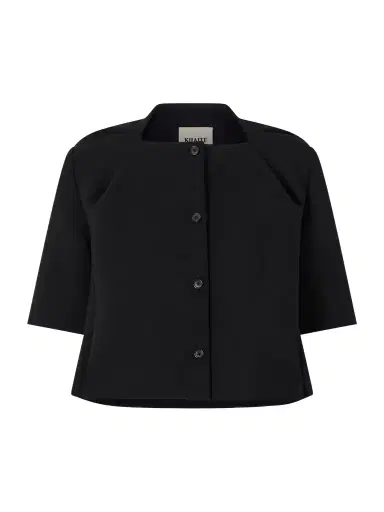 Khaite Franc Cropped Crepe Jacket | Thumbnail 1 Khaite Franc Cropped Crepe Jacket | Thumbnail 1