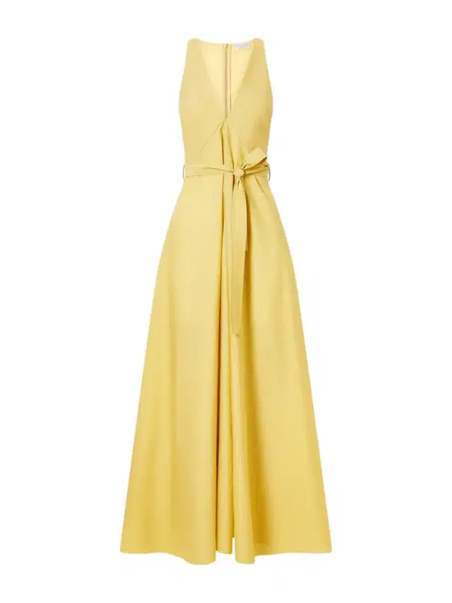 Brunello Cucinelli Belted Cotton-blend Midi Dress