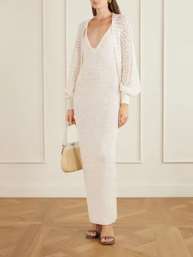 Balmain Batwing Crocheted Cardigan | Thumbnail 2